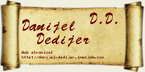 Danijel Dedijer vizit kartica